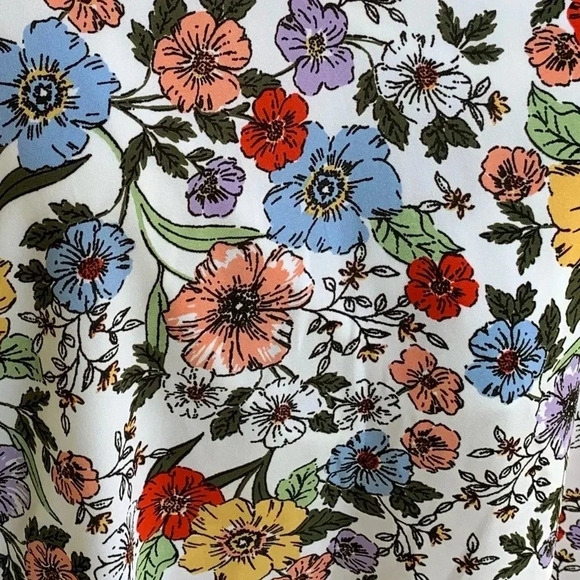 Ophelia Roe Plus Size 3X Tank Top Sleeveless Blouse White Multicolor Flowers - Picture 4 of 8